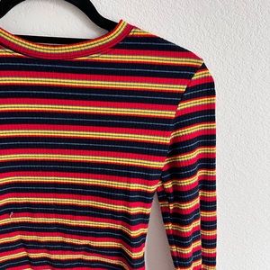 A vibrant stripped long sleeve to give you such a stylish look.